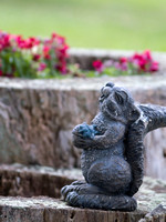 Laughing squirl statue
